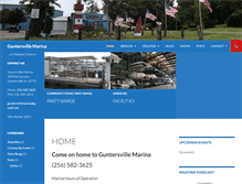 Tablet Screenshot of guntersvillemarina.com
